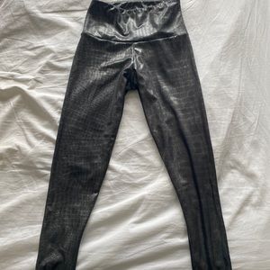 Metallic Snakeskin Leggings